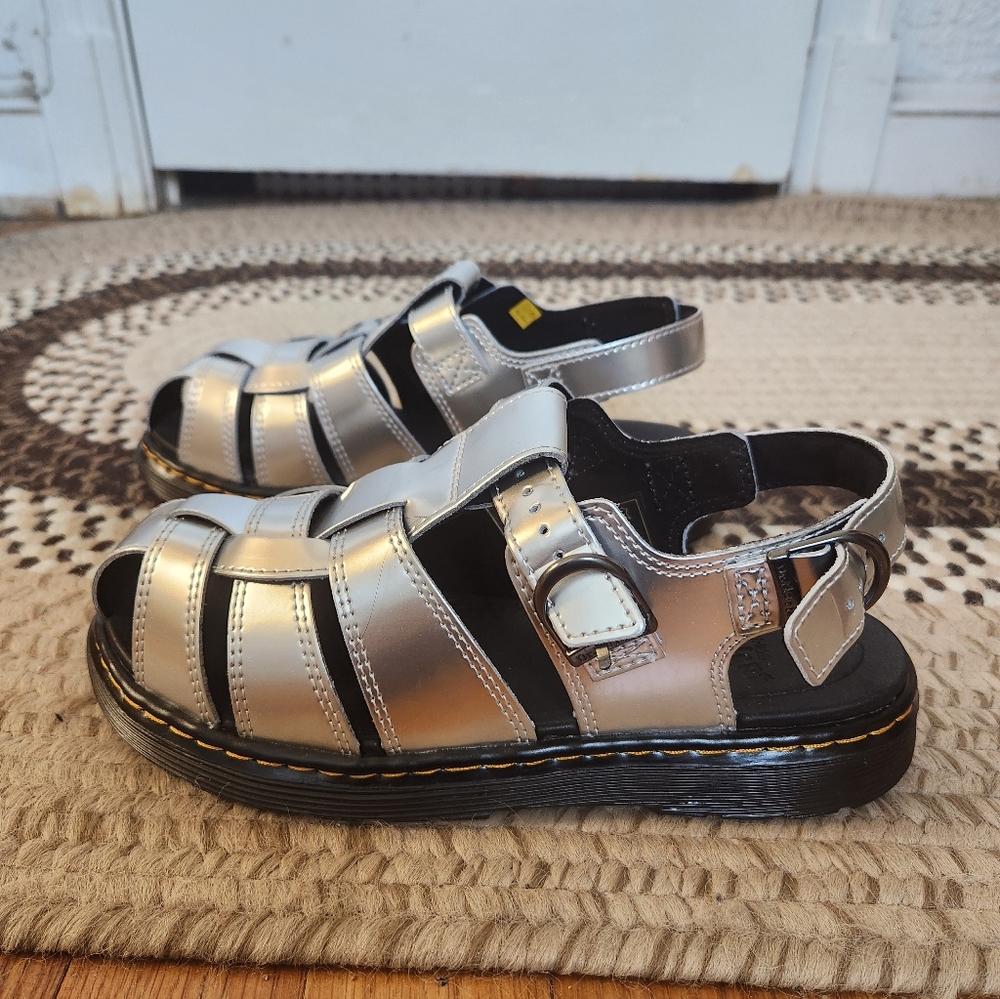 Dr. Martens Caarys Silver Sandals